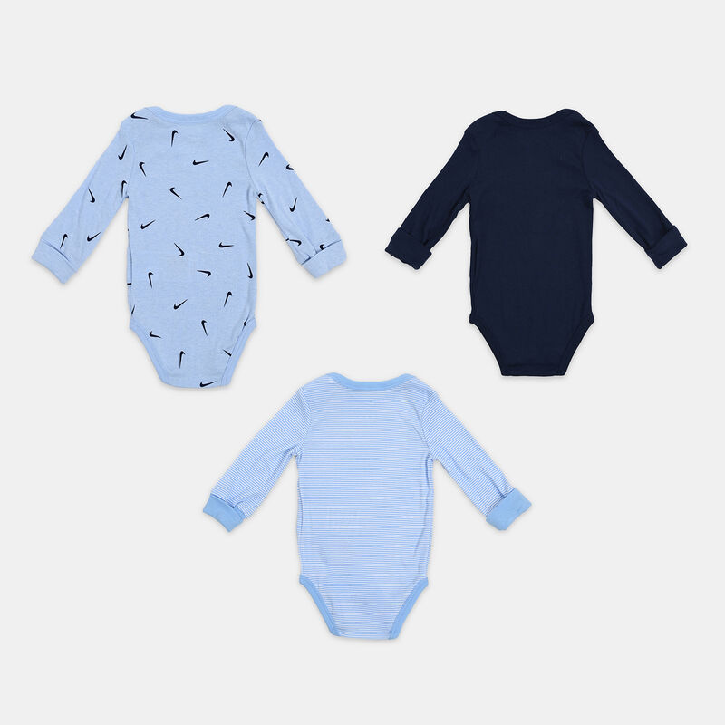 Body Nike Swoosh neonati (3 pz), azzurro/blu