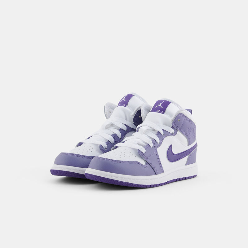 Air Jordan 1 Mid (PS), viola/bianco