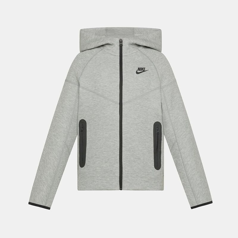 Felpa con zip Nike Sportswear Tech ragazzi, Grigio/nero