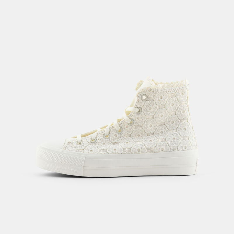 Converse Chuck Taylor All Star Lift Platform Crochet, bianco