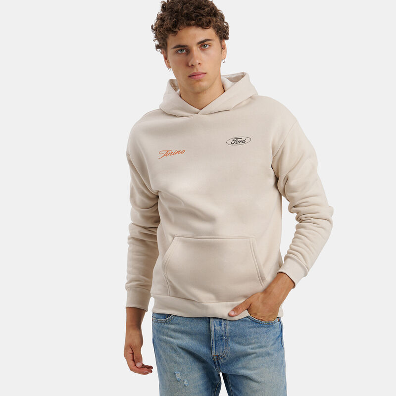 Felpa Speedy Fleece Ford, beige/nero/arancione
