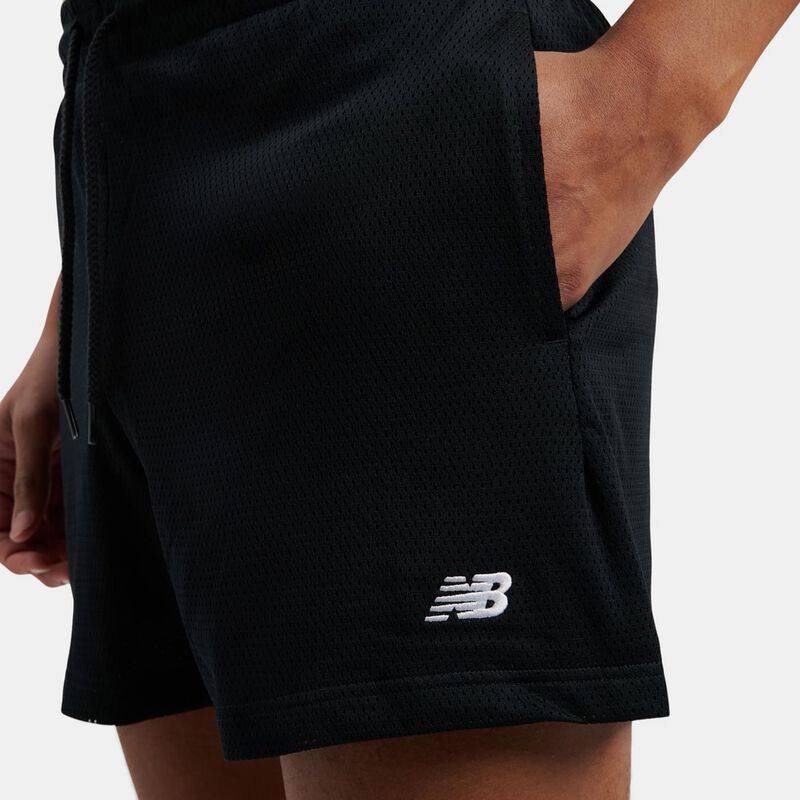 Short New Balance Sport Essentials Logo, nero/bianco