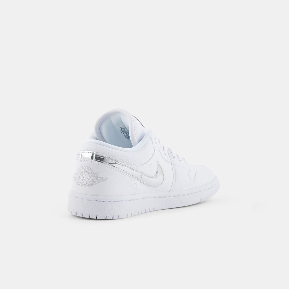 Air Jordan 1 Low SE White Metallic Silver (W), bianco/argento