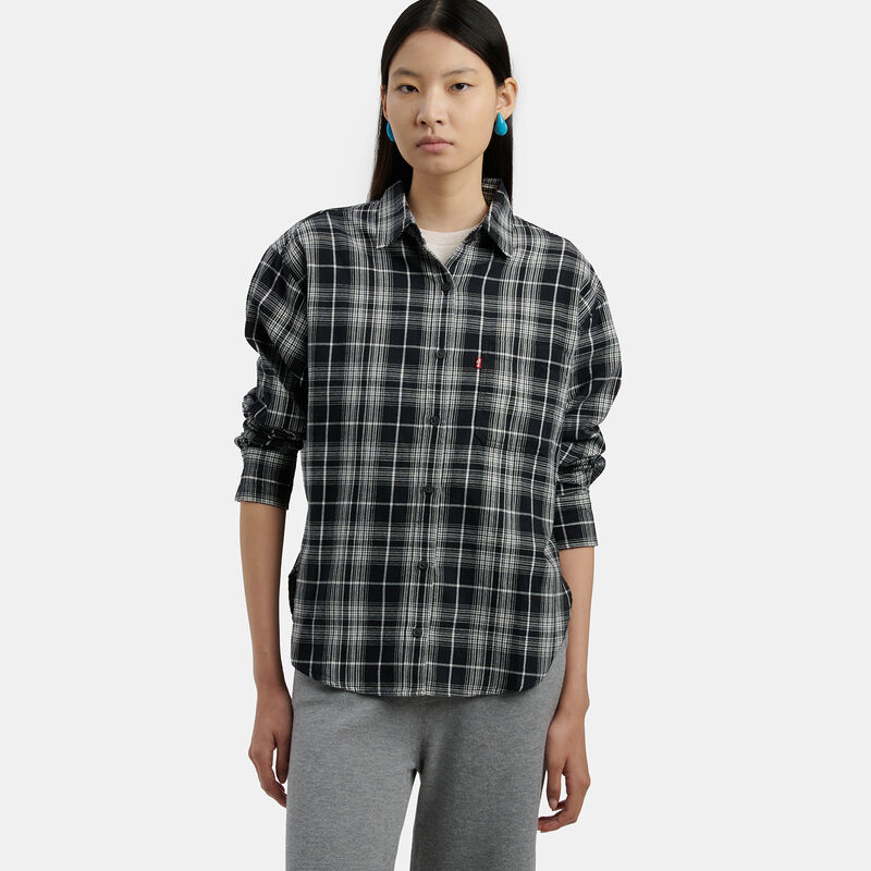 Camicia Levi's Western Harlie, nero/bianco