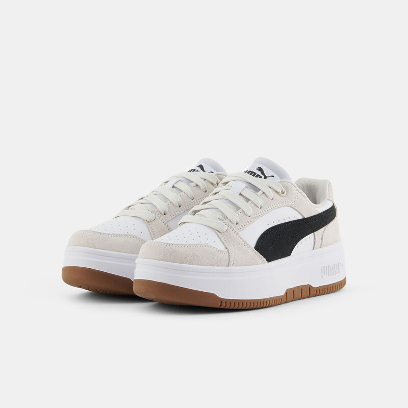 Puma Rebound Femme Low, beige/bianco/nero