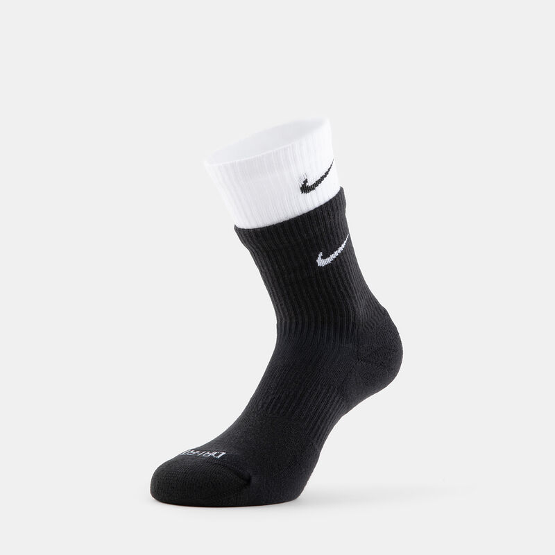 Calzini Nike Everyday Plus Cushioned (1 paio), nero/bianco