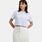 T-shirt Converse Collegiate Crop, azzurro/bianco