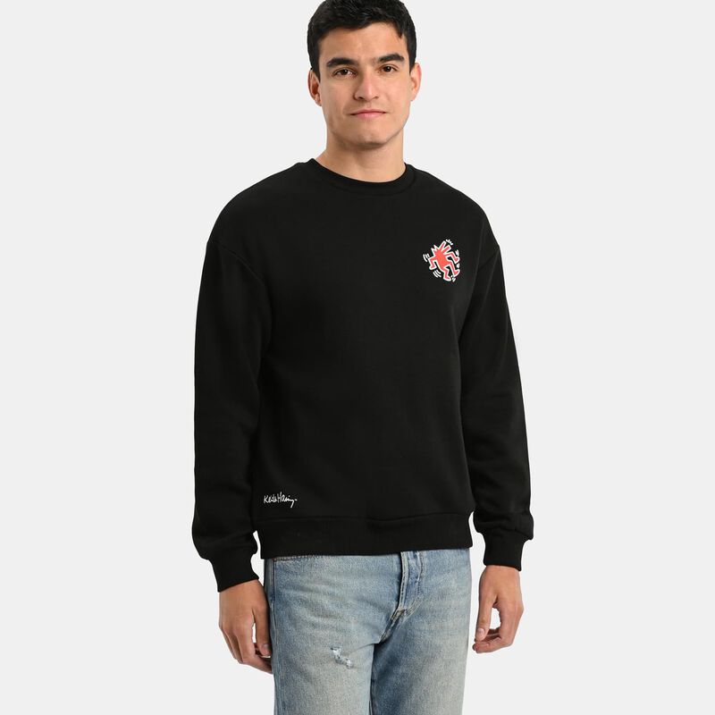 Felpa Speedy Fleece Keith Haring, nero/rosso/bianco