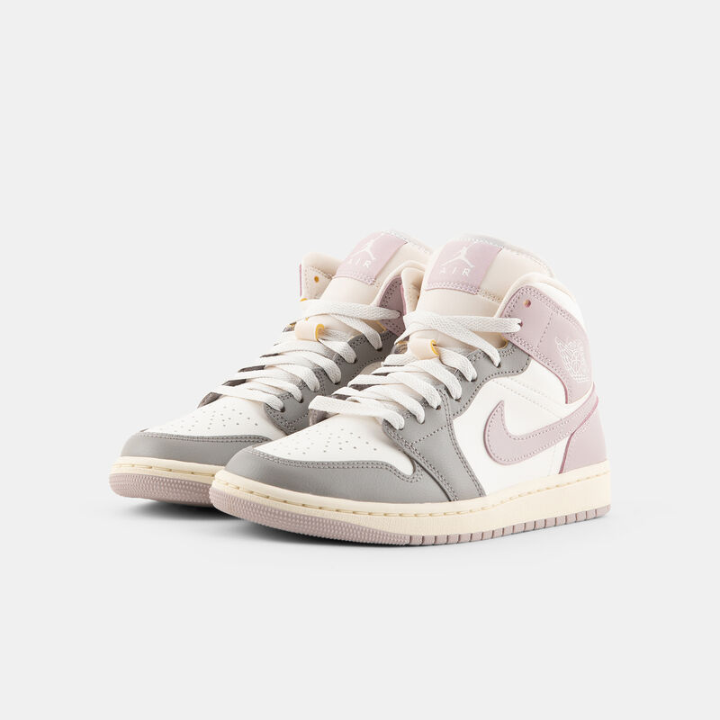 Air Jordan 1 Mid Enigma Stone Particle Rose (W), beige/rosa/grigio