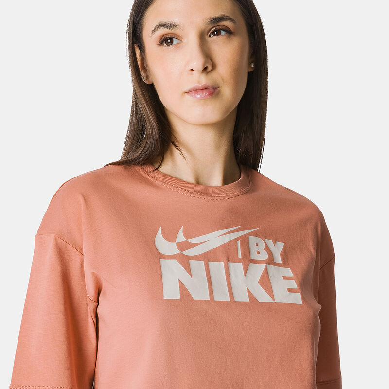 T-shirt Nike Sportswear Crop, Rosa/bianco