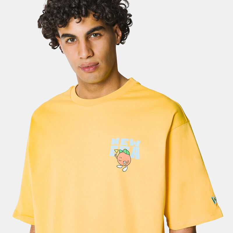 T-Shirt New Era Pool Party Fruit Graphic, giallo/multicolor