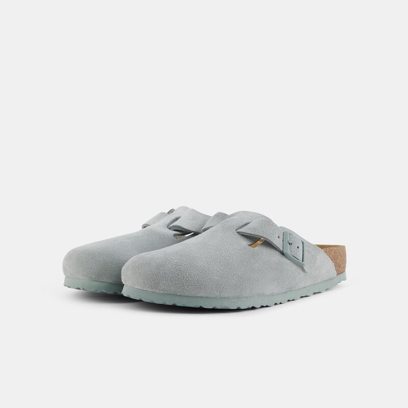 Birkenstock Boston, grigio/marrone