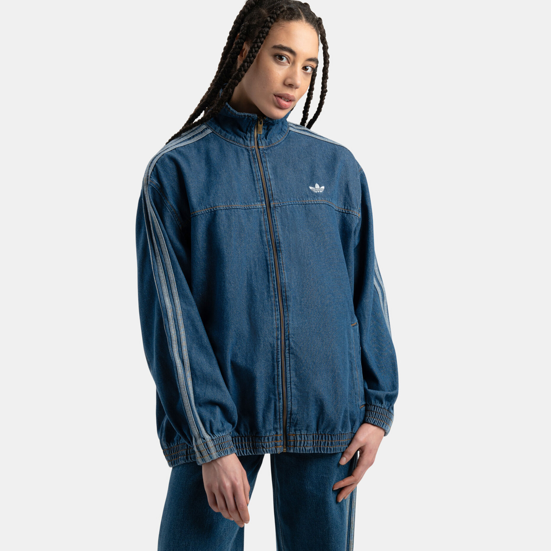 Giacca adidas Firebird adilenium Denim, azzurro