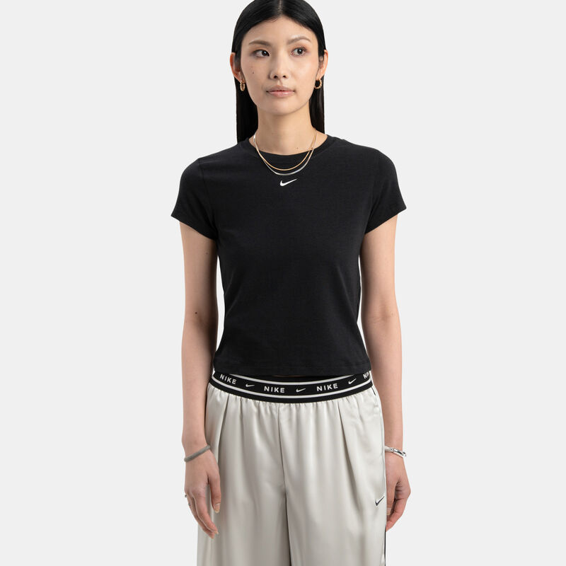 T-shirt Nike Sportswear Chill Knit, nero/bianco