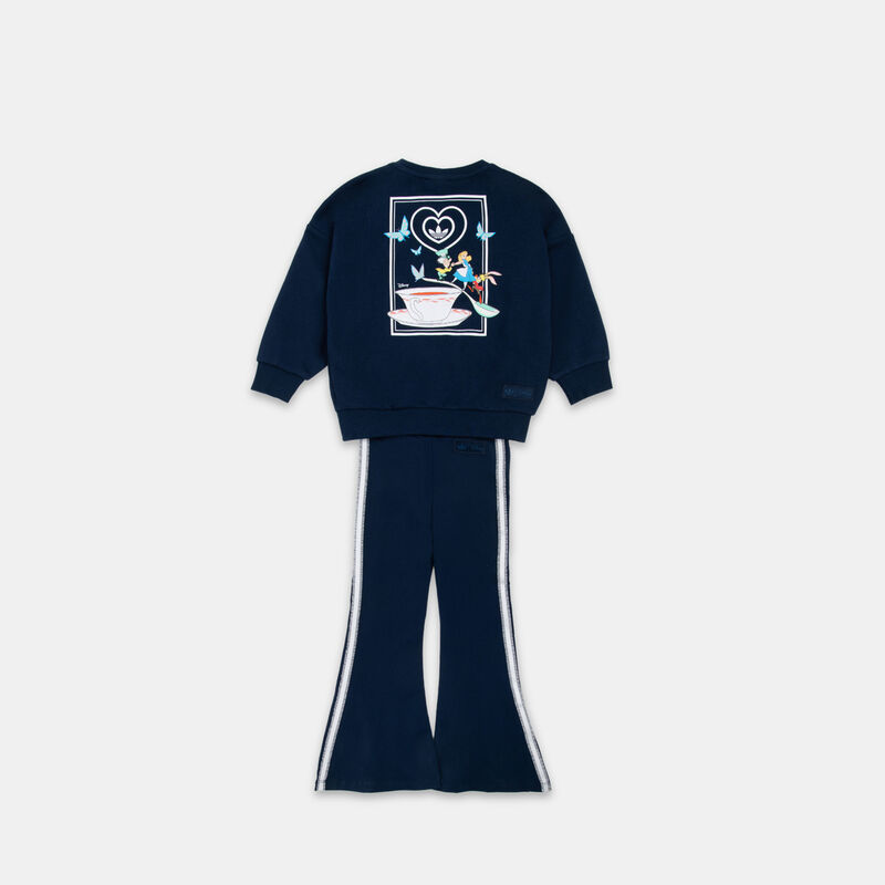 Completo adidas Disney Crew Flared Leggings Set bambini, blu/multicolor