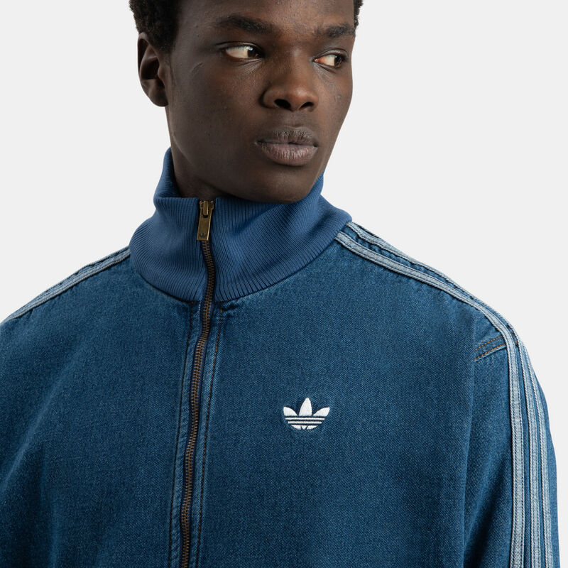 Giacca adidas Track adicolor Denim Firebird, azzurro