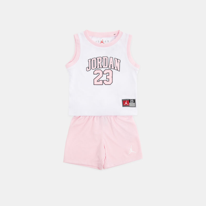 Completo Jordan 23 neonati, rosa/bianco