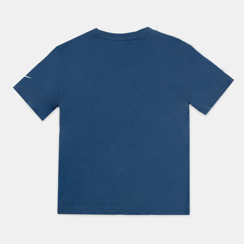 T-shirt Nike Chalky Boxy Bball bambini, blu/multicolor