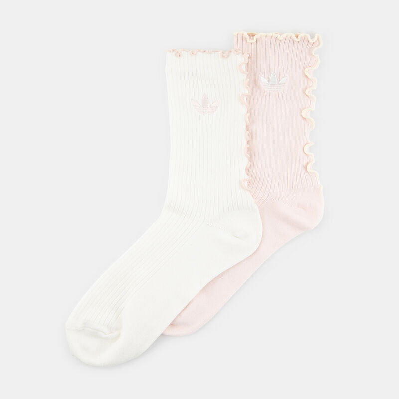 Calzini adidas Ruffle (2 paia), rosa/beige