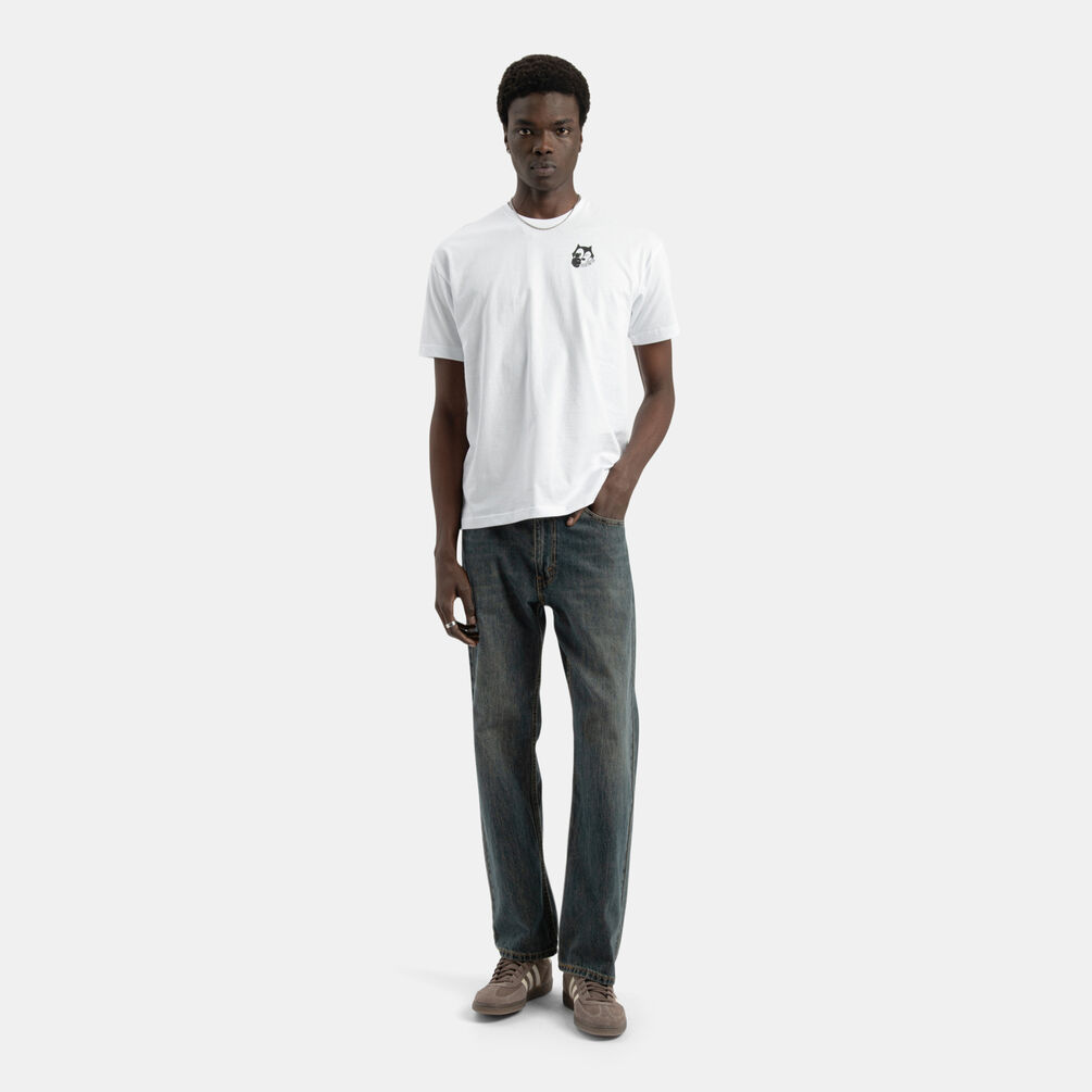 T-shirt Speedy Tee Felix Cat, bianco/nero