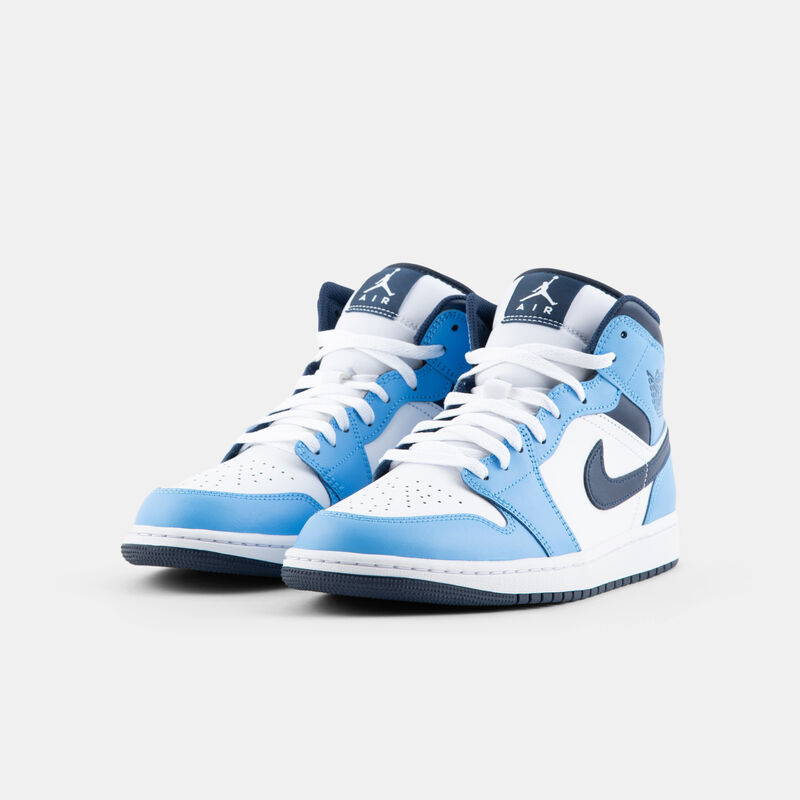 Air Jordan 1 Mid University Blue Midnight Navy, blu/bianco/azzurro