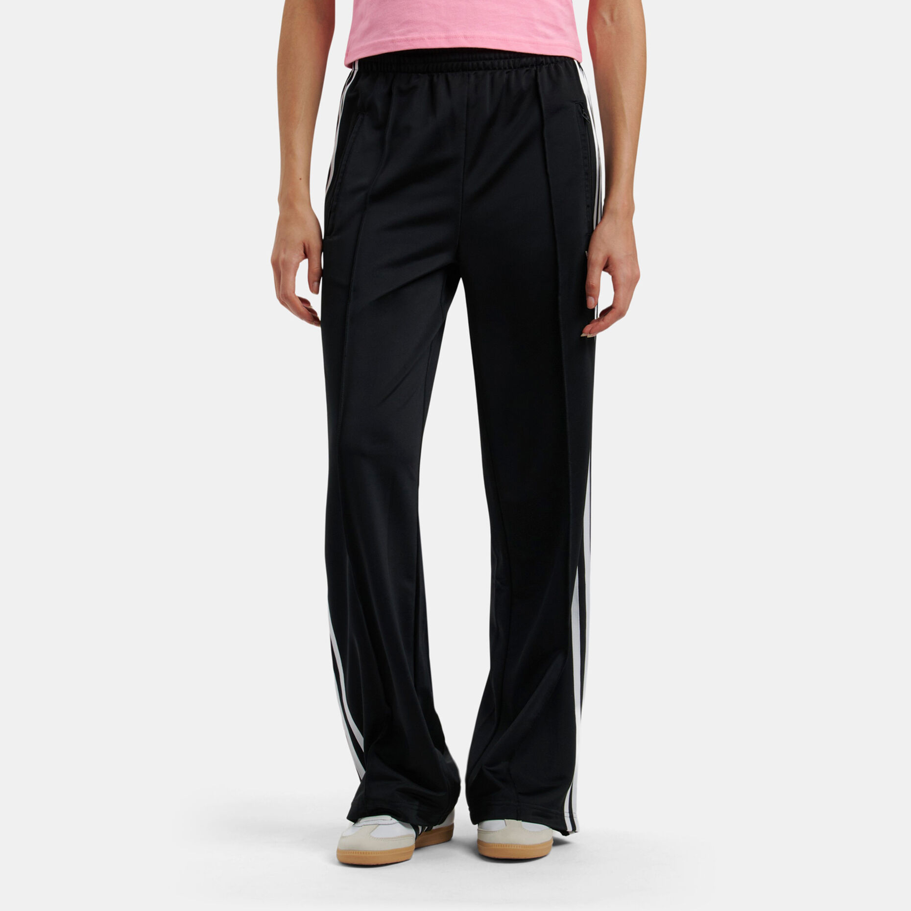 Pantaloni adidas Track adicolor Classic Firebird Loose, nero/bianco