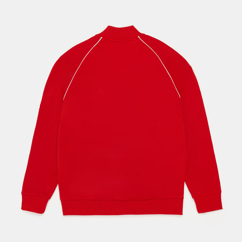Felpa con zip adidas Track top adicolor SST ragazzi, rosso/bianco