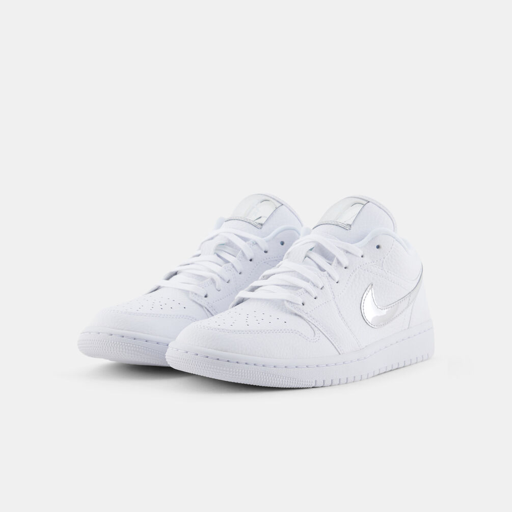Air Jordan 1 Low SE White Metallic Silver (W), bianco/argento