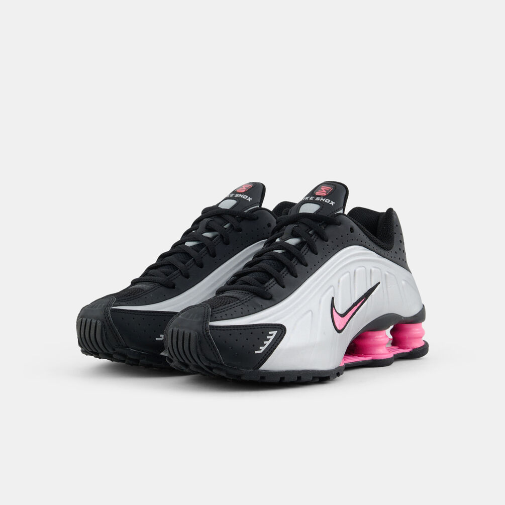 Nike Shox R4 (GS), argento/nero/rosa