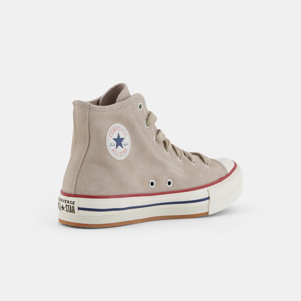 Converse Chuck Taylor All Star EVA Lift Platform Suede, beige/rosso/blu