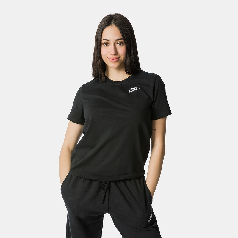 T-Shirt Nike Sportswear Club, nero/bianco