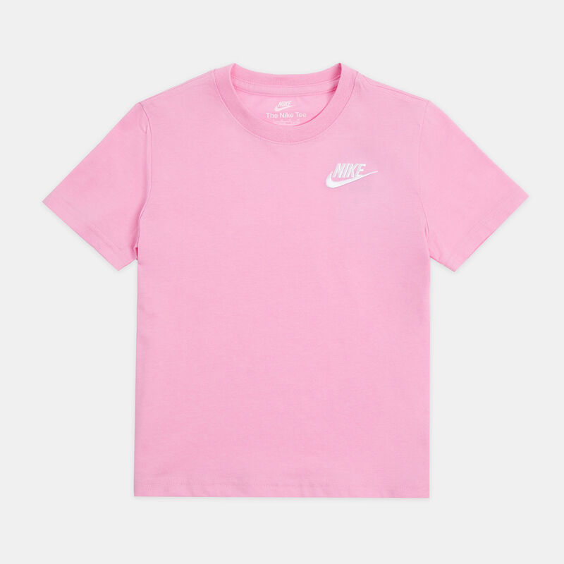 T-shirt Nike Sportswear Club bambini, rosa/bianco