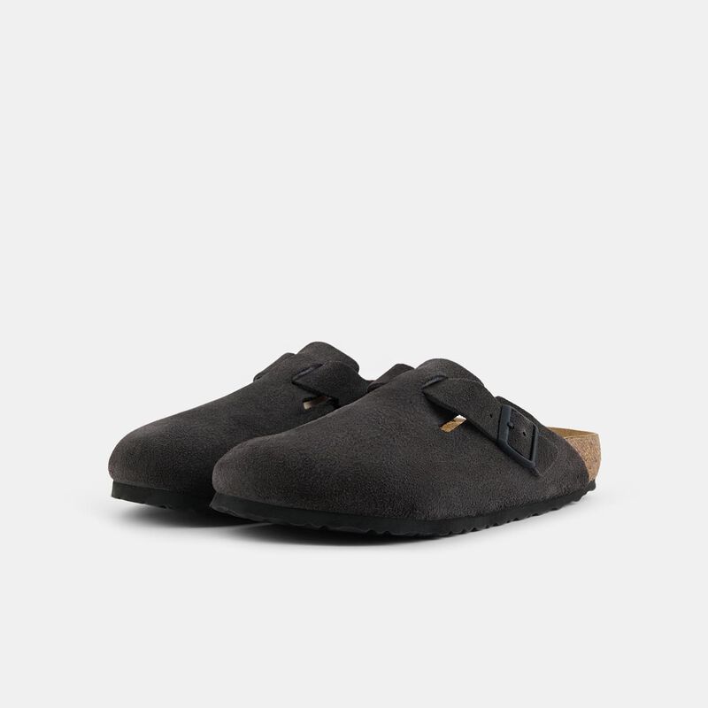 Birkenstock Boston, grigio/marrone
