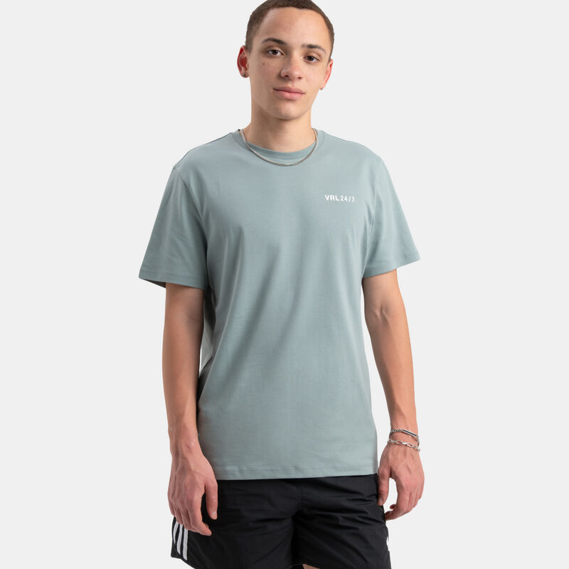 T-shirt VRL Lettering, azzurro/bianco