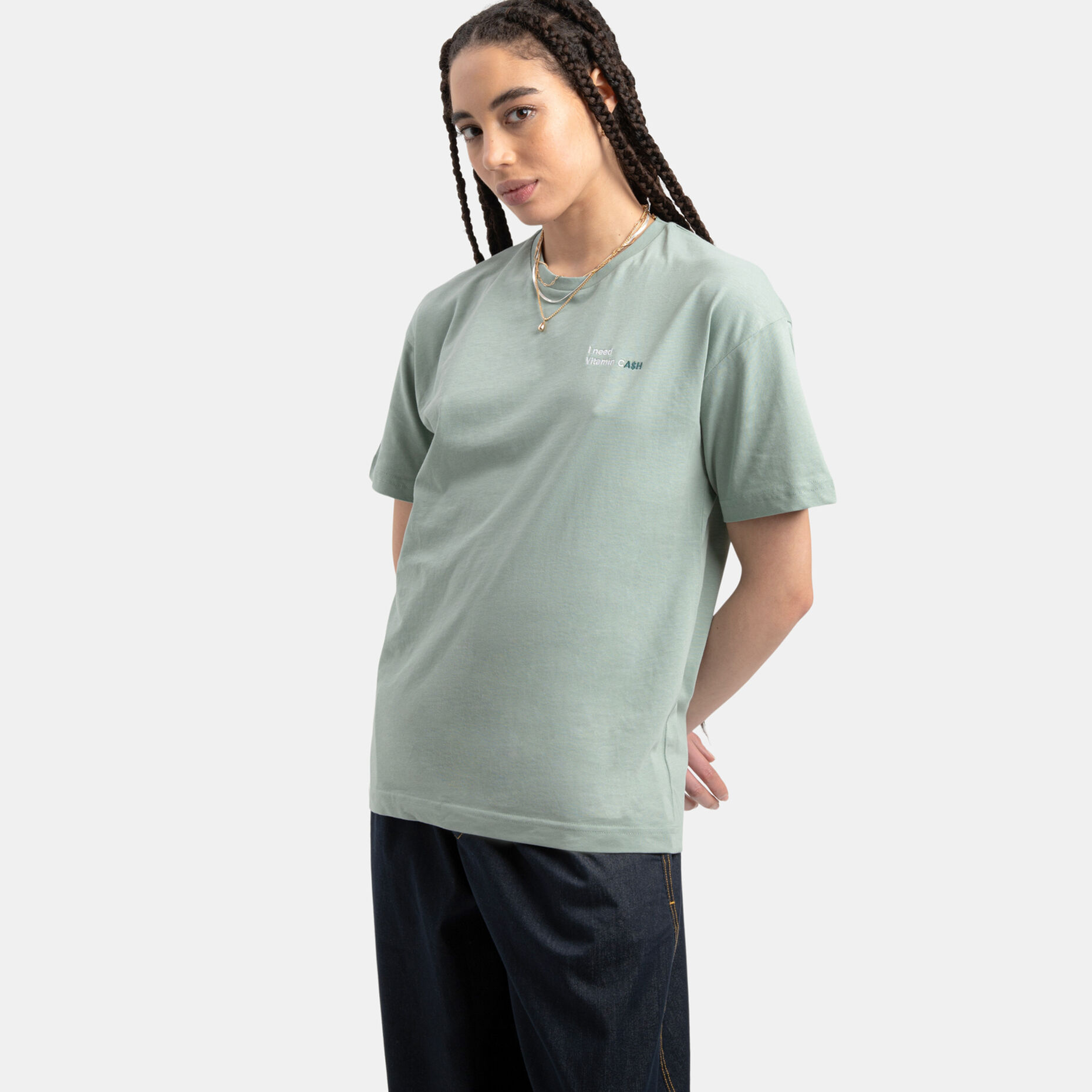 T-shirt Speedy Tee AW LAB, verde/bianco