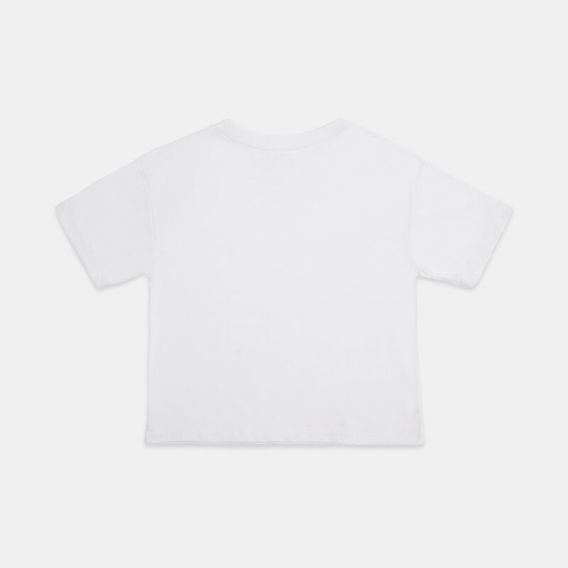 T-shirt Jordan Brooklyn Essentials Crop ragazzi, bianco/nero