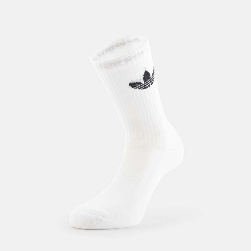 Calzini adidas Trefoil Cushion Crew (3 paia), bianco/nero
