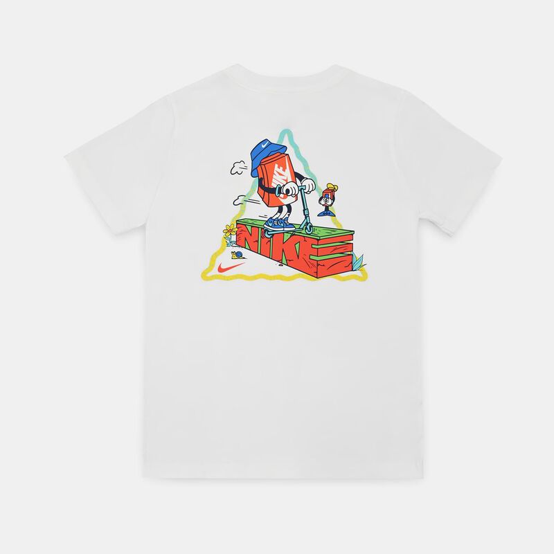 T-shirt Nike Boxy Scooter ragazzi, bianco/multicolor