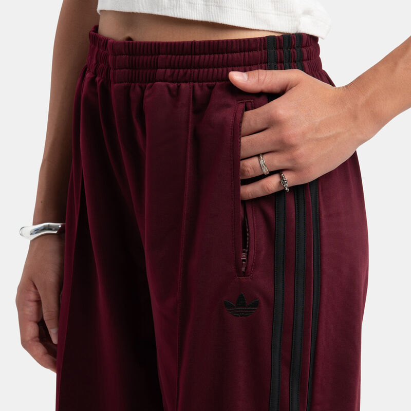 Pantaloni adidas Firebird Loose, bordeaux/nero