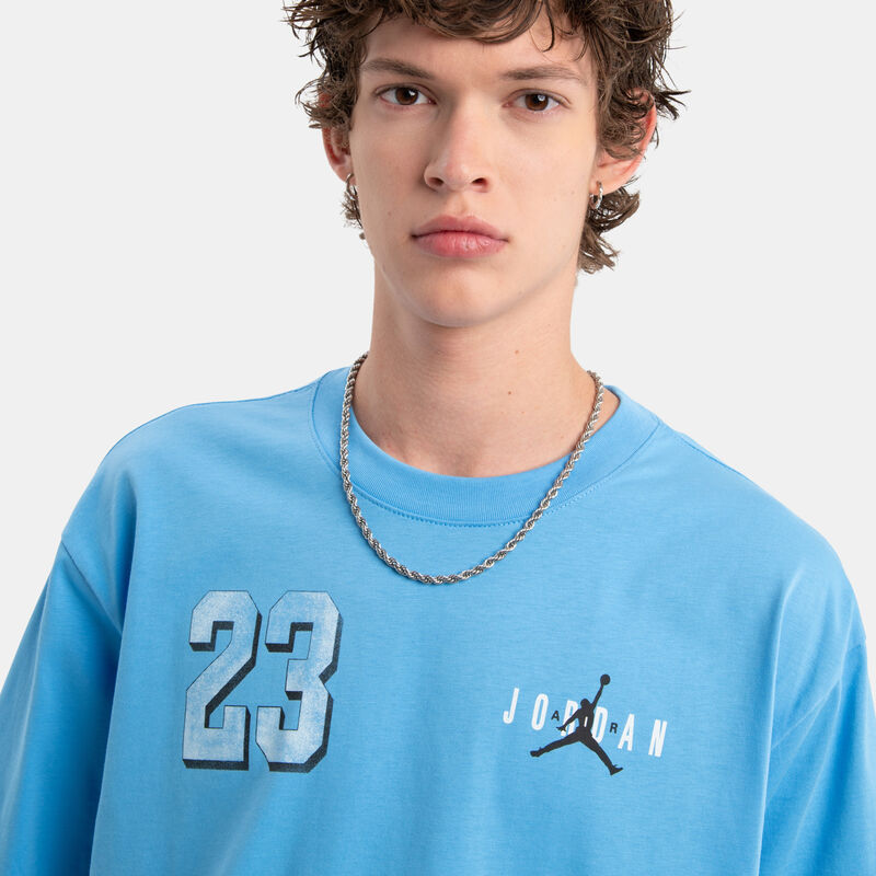 T-shirt Jordan Brooklyn Graphic, azzurro/bianco/nero