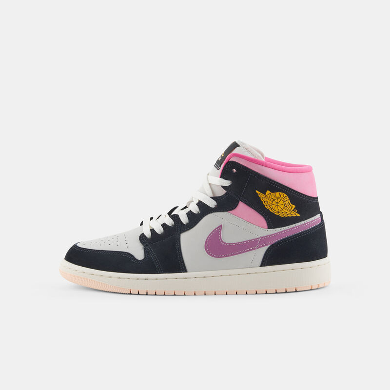 Air Jordan 1 Mid SE World Tour, rosa/nero/bianco