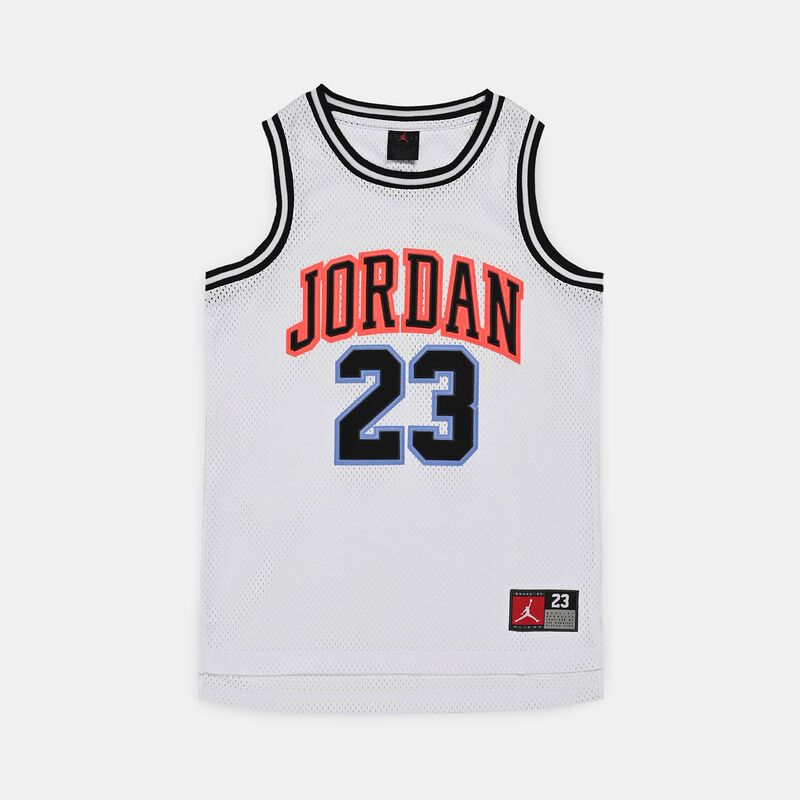 Canotta Jordan 23 ragazzi, bianco/arancione/nero