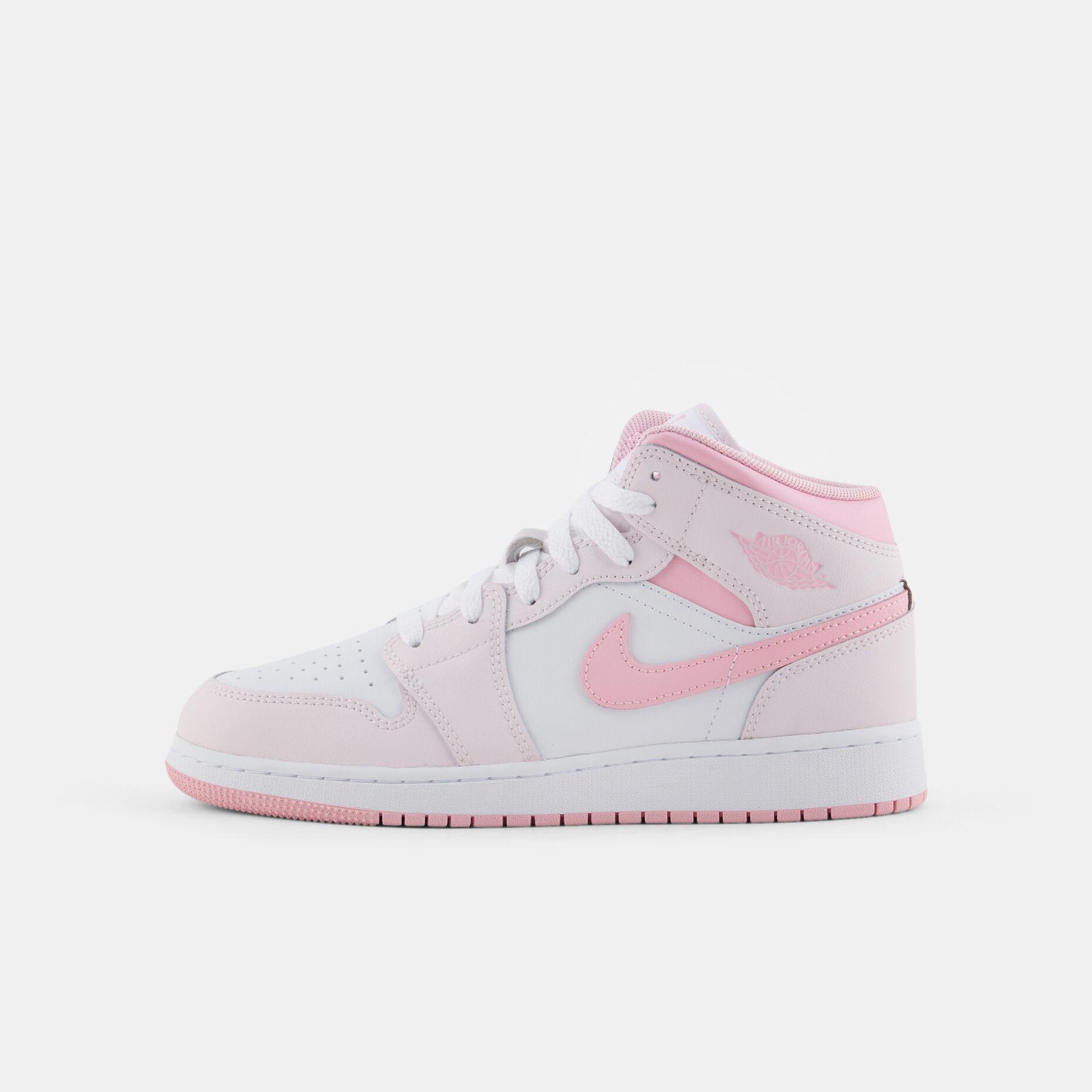 Air Jordan 1 Mid Pearl Pink (GS), rosa/bianco