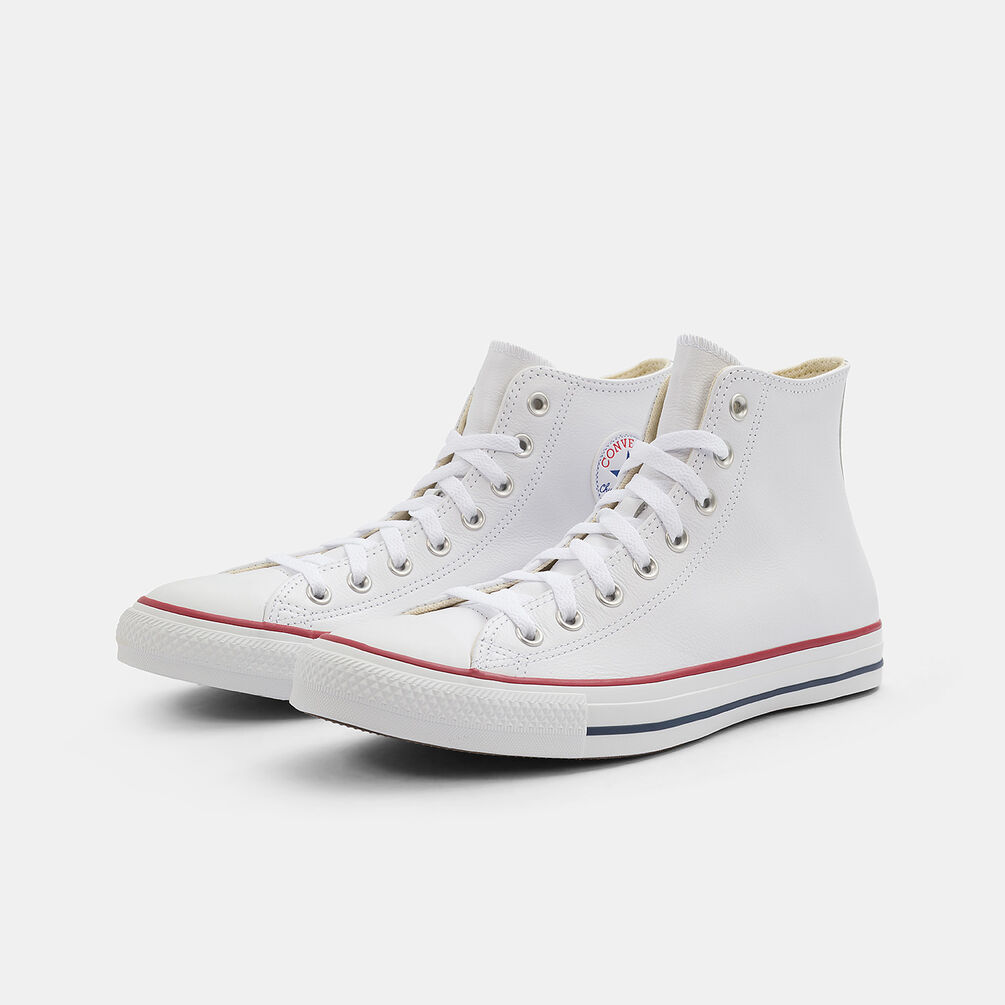 Converse Chuck Taylor All Star Leather Hi, bianco/rosso/blu