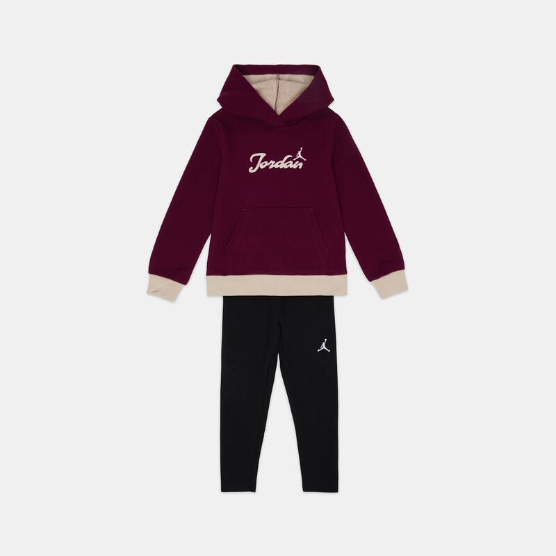Completo Jordan Dri-FIT bambini, bordeaux/nero/beige