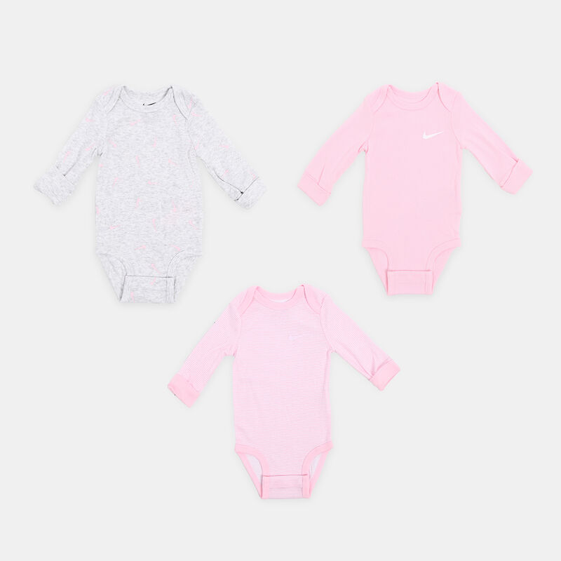 Body Nike Swoosh neonati (3 pz), rosa/bianco/grigio