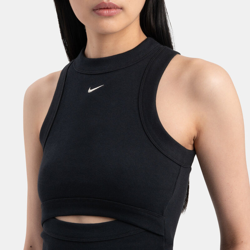 Canotta Nike Sportswear Chill Knit, nero/bianco