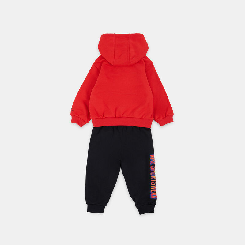 Completo Nike Club Fire neonati, rosso/nero