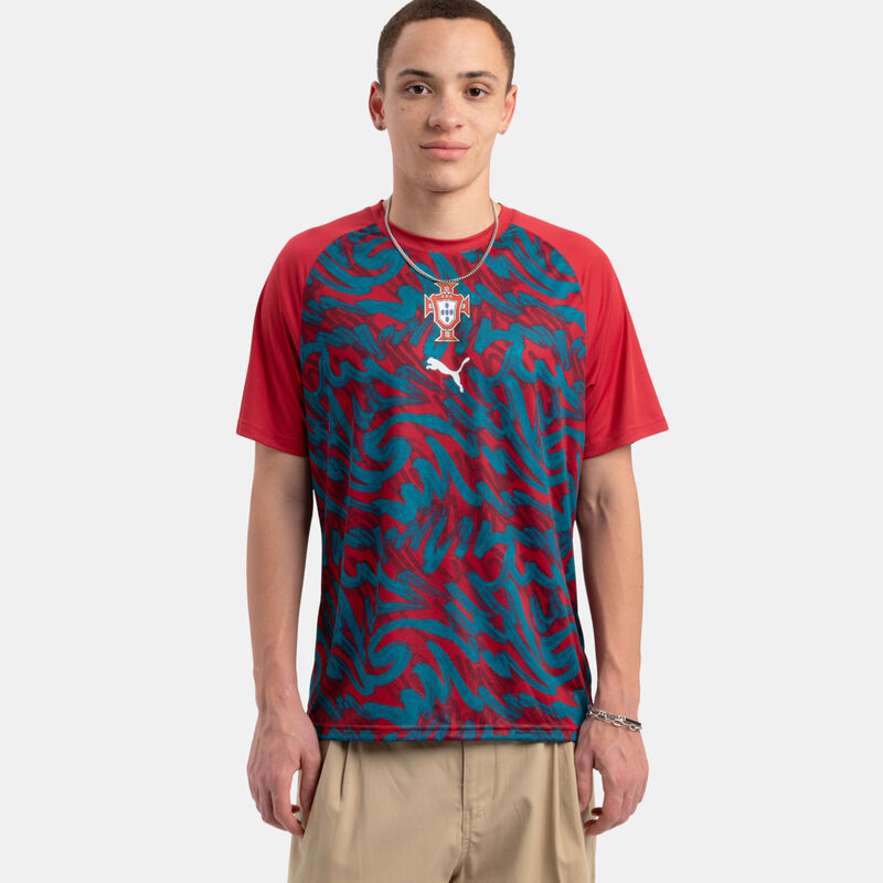 T-shirt Puma Warm Up Portogallo 2026, rosso/verde
