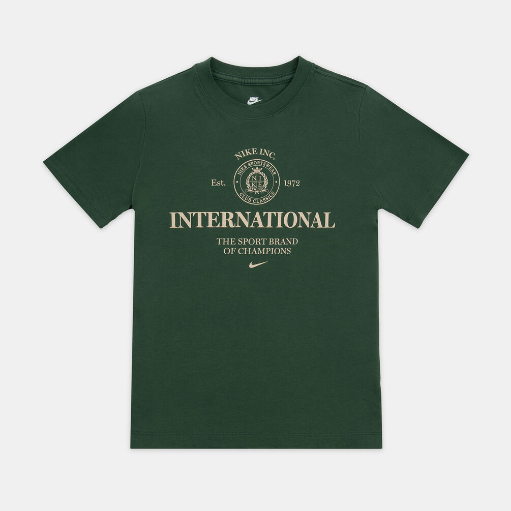 T-shirt Nike Sportswear Rules ragazzi, verde/beige